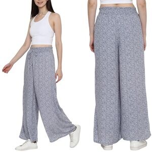 AMERICAN EAGLE High Waist Elastic Wide Leg Floral Pants
